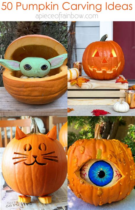 50 Best Easy Pumpkin Carving Ideas And Designs A Piece Of Rainbow