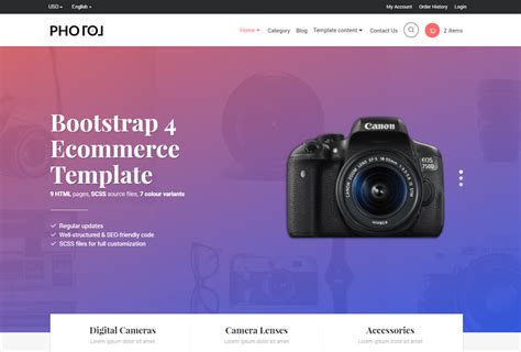 Photo Bootstrap 4 Ecommerce Template Free Download Download Photo