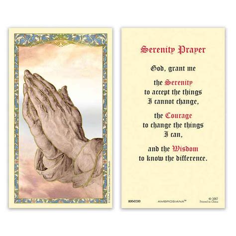 Praying Hands Laminated Holy Card 25pk Devotional Items Autom