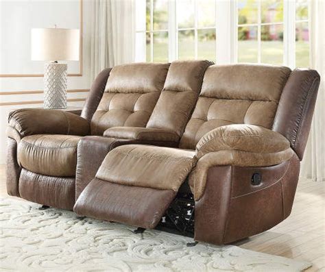 Real Living Mesa Brown Reclining Console Loveseat Big Lots