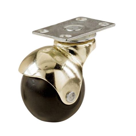 Shepherd 2 In Brass Hooded Ball Plate Caster With 80 Lb Load Rating 9517