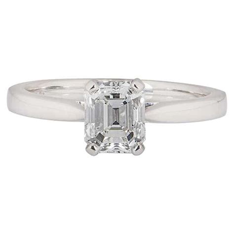 Gia Certified Emerald Cut Diamond Solitaire Engagement Ring 151 Carat