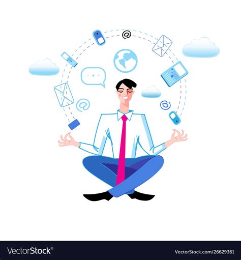 A Manager In Office Royalty Free Vector Image Vectorstock