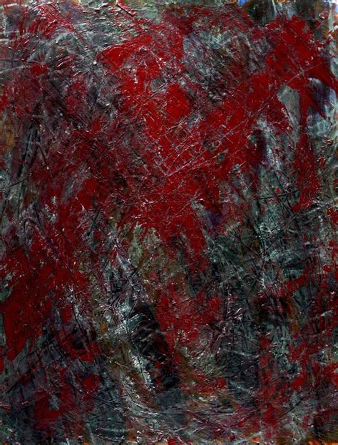 Red Stress Over Black Despair Destroys Peace Of Mind Painting By Nawfal