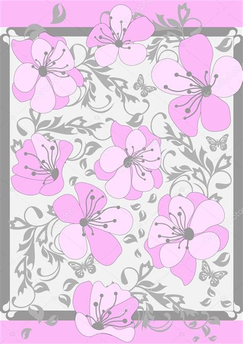 Pink Abstract Floral Pattern Background Stock Vector Image By ©ishmel