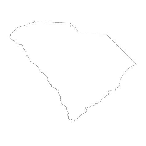 South Carolina State Outline Map 12 Inch By 18 Inch