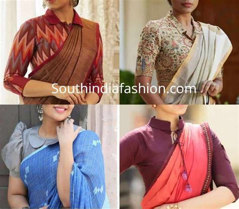 Office Wear Saree Blouse Designs Formal Blouse Patterns Cotton