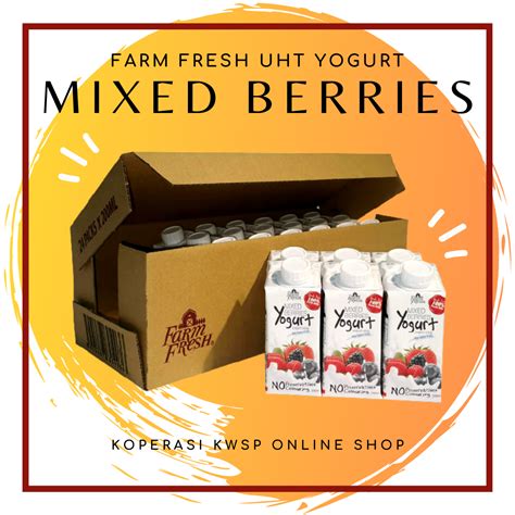 Farm Fresh Uht Yogurt Mixed Berries 200ml X 24 Packs Koopkwsp