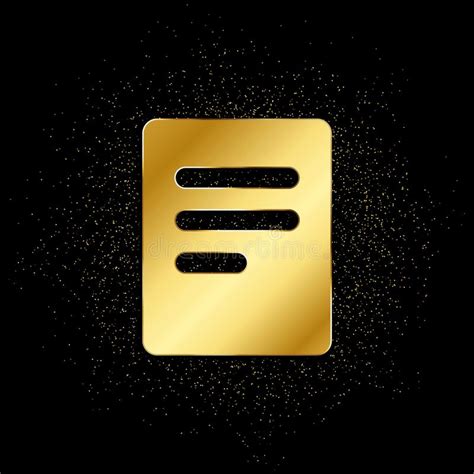 Document Gold Icon Vector Illustration Of Golden Particle Background