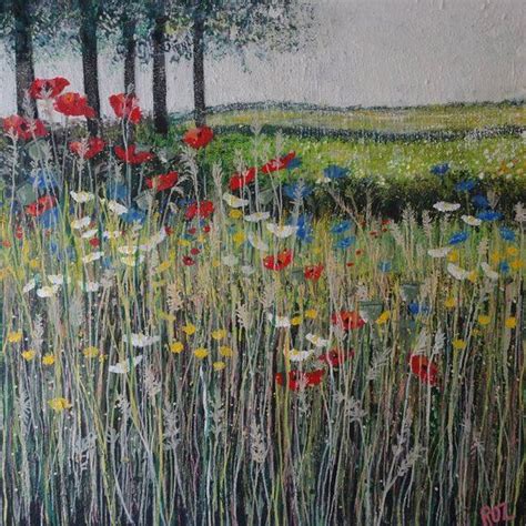 Wildflower Meadow 4 2019 Acrylic Painting By Roz Edwards Sale