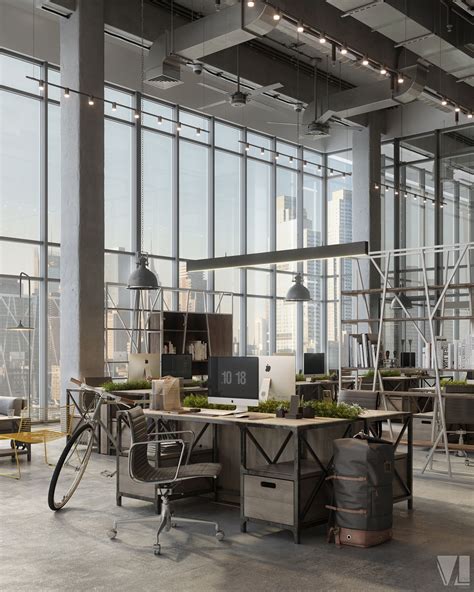 Loft Style Furniture Part 5 On Behance Industrial Office Design