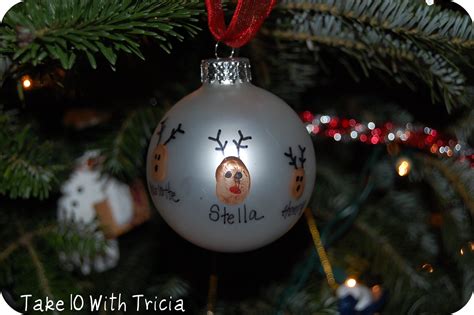 Reindeer Thumbprint Ornament Take 10 With Tricia