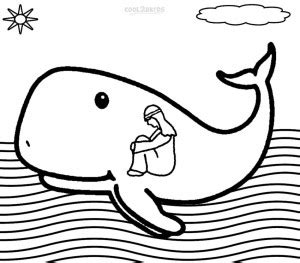 The page shows two directional signs, one pointing towards toward nineveh and the other pointing towards tarshish. Printable Jonah and the Whale Coloring Pages For Kids ...