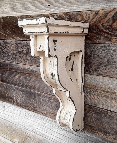 Wooden Corbel Distressed Corbel Wall Sconces Farmhouse Etsy