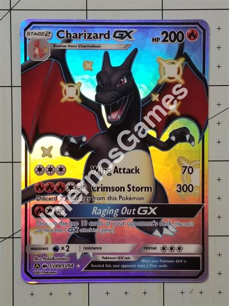 Find great deals on ebay for shiny charizard card. Shiny Charizard GX Full Art Rainbow Holo Custom Card - InfernosGames - Fan-Made Cards