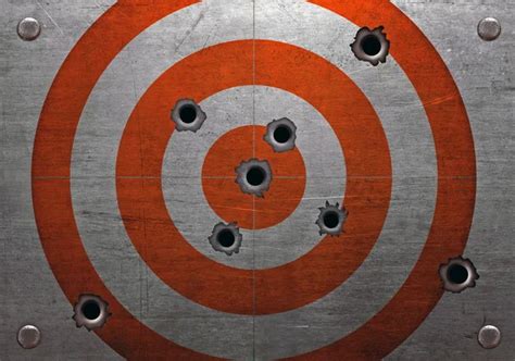 Target With Bullet Holes Target With Bullet Holes — Stock Photo