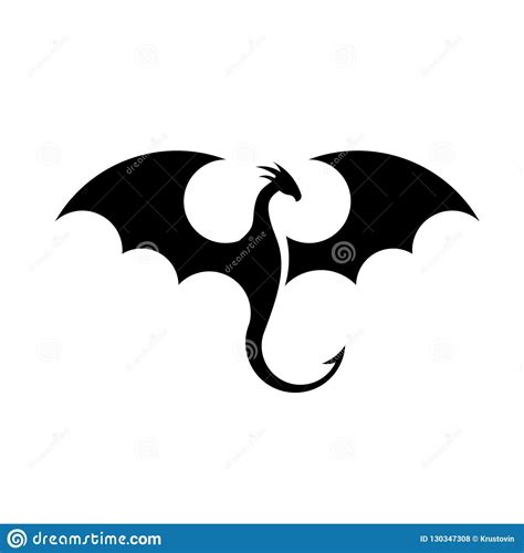 Illustration About Creative Simple Dragons Silhouettes Logo Stylized