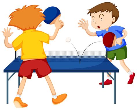 Persone Che Giocano A Ping Pong 366255 Arte Vettoriale A Vecteezy