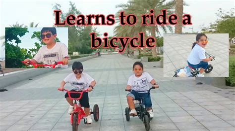 Teaching How To Ride A Bicycle With Training Wheels For Begginers