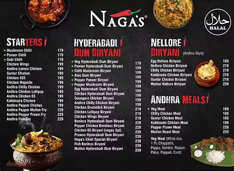 Menu Of Nagas Koramangala Bangalore Dineout