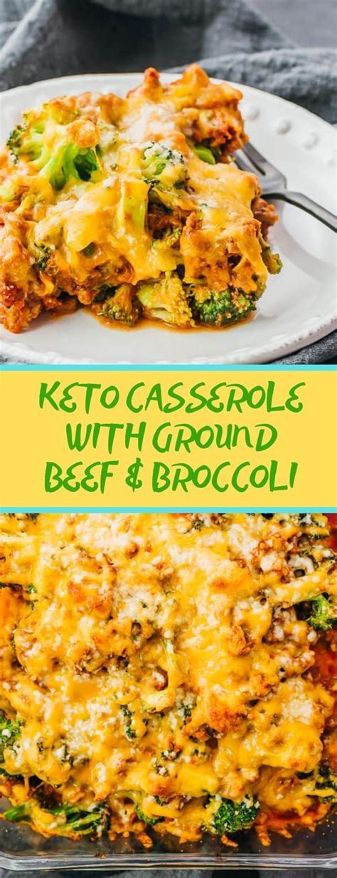 Stir well and top up with the remaining of the cheese. Keto Casserole With Ground Beef & Broccoli | Ground beef ...