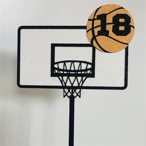 Basketball Ring And Ball Any Age Option Cake Toppers