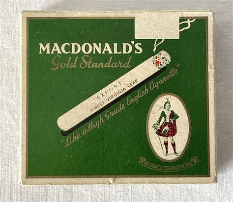 Vintage RARE Empty Macdonald's Gold Standard Canada Cigarette Tobacco