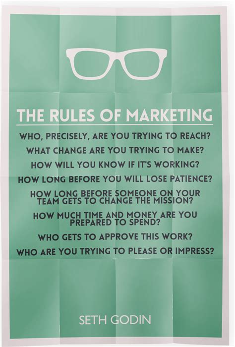 Use when marketing execution goes super fast. The Rules of marketing from Seth Godin | Experiential ...