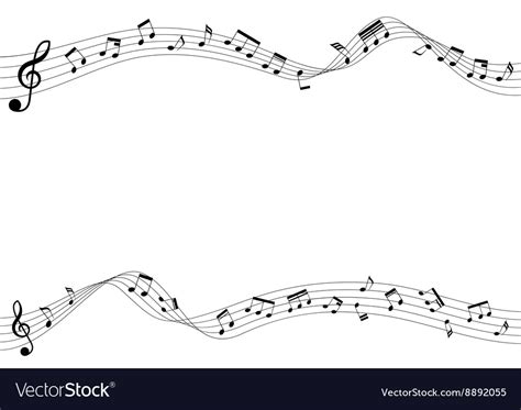 Musical Notes On Flow Chord Royalty Free Vector Image