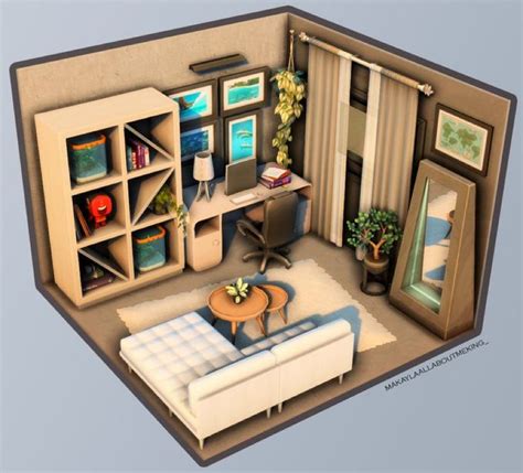 Concrete Office Sims 4 House Building Sims 4 House Design Sims 4