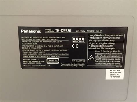 Panasonic Viera Th 42pe30 42 480p Edtv Ready Plasma Television With