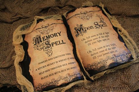 Halloween Spell Book Memory Spell & Moon | Etsy | Halloween spell book, Halloween spells, Spell book