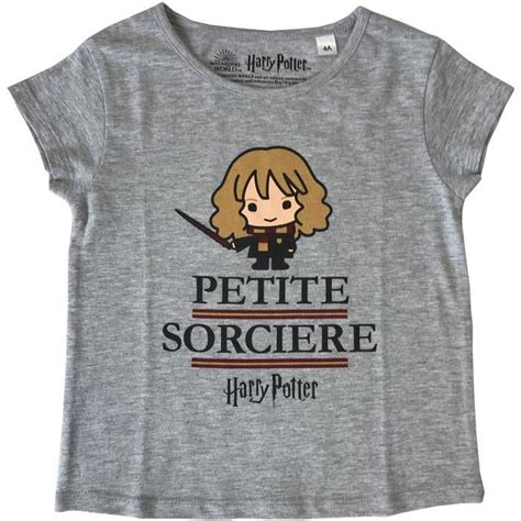 Harry Potter T Shirt Harry Potter Gris Chiné Fille Cdiscount Prêt à