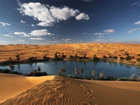 Places Or Travel Beautiful Oasis Sahara In North Western Libya