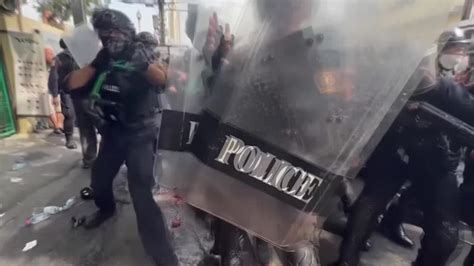 Thai Police Fire Rubber Bullets At APEC Protests