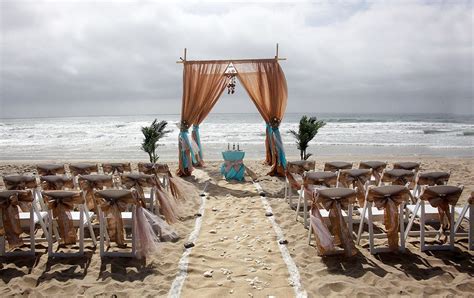 There are menu packages from $40 to $85 per person depending on your needs, date, service level and menu. Beach Weddings in San Diego. Call (619) 479-4000
