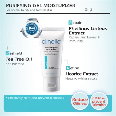Clinelle purifying toner & purifying gel moisturizer for oily & blemish prone skin. Purifying Gel Moisturizer - Face Moisturizer, Face Cream ...