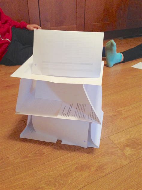 How To Make A Paper Tower With 5 Sheets Of Paper Best Design Idea