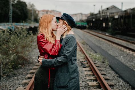 Beautiful Lesbian Couple Shoot On An Abandoned Railway By Stocksy