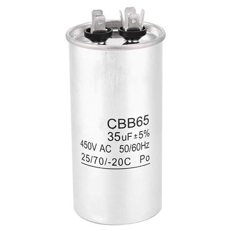 Condensador Redondo CBB65A 450V 35UF Condensador De Arranque De Aire