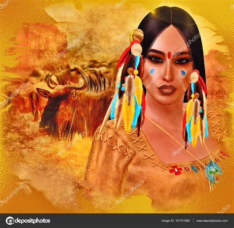 Female Native American Face Paint Ph