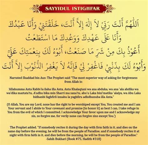 Istighfar Sunnah Supplication Or Dua Prayer Quote Islam Islamic