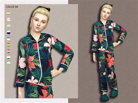 Lana Cc Finds Pajama By Chloemmm Sims 4 Sims 4 Children Sims 4