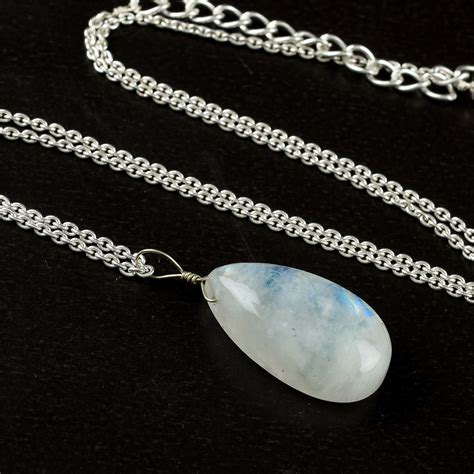 Rainbow Moonstone Necklace For Women Moonstone Jewelry For Etsy