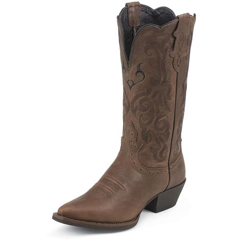 Womens Justin® 11 Stampede Western Boots Dark Brown 213351