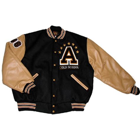 Alpha Phi Alpha Greek Letter Varsity Letterman Jacket With Crest Black With Old Gold Sleeves