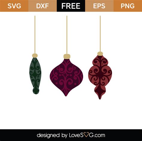 Christmas ornaments SVG Cut File - Lovesvg.com