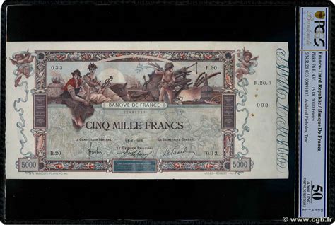 5000 Francs Flameng France 1918 F4301 4220181 Billets