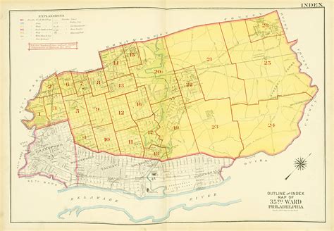 Atlas Of The City Of Philadelphia 35th Ward Map Index Digital