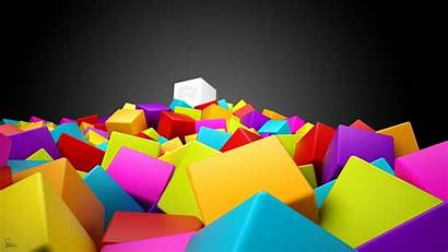 3d Squares Colorful Wallpapers